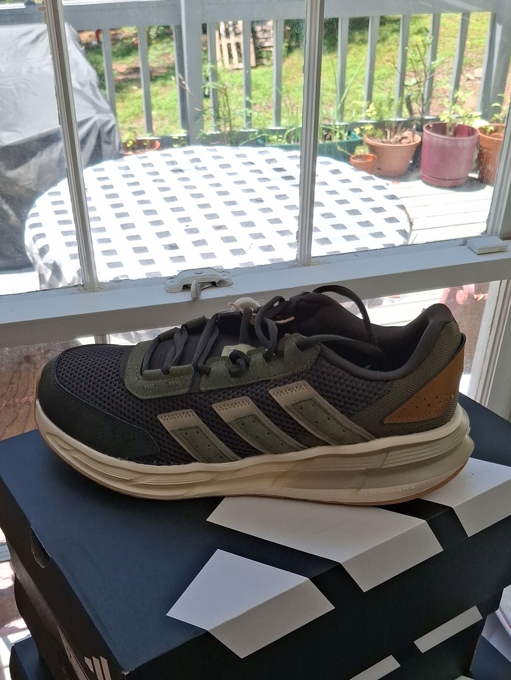 adidas Men's Olive Green and Brown Casual Sneaker